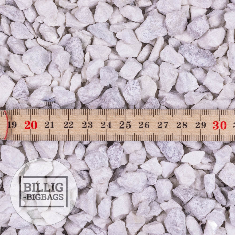 Hvide Granitskærver 8-11 mm.